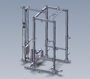 POWER RACK PRO PR-Z3 CON LAT MACHINE 25-50MM (70kg + Carico 25/50mm)